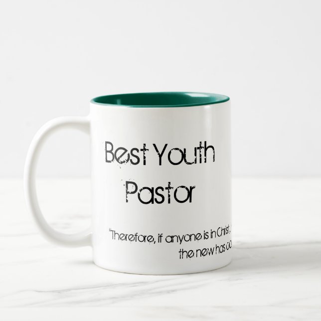 Bester Jugend-Pastor Zweifarbige Tasse (Links)