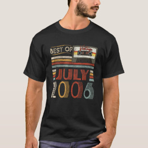 Bester Juli 2006 Geburtstag Vintage 16 Jahre alt T-Shirt