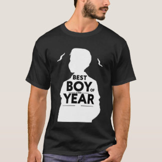 Bester Junge des Jahres Benutzerdefiniertes schwar T-Shirt