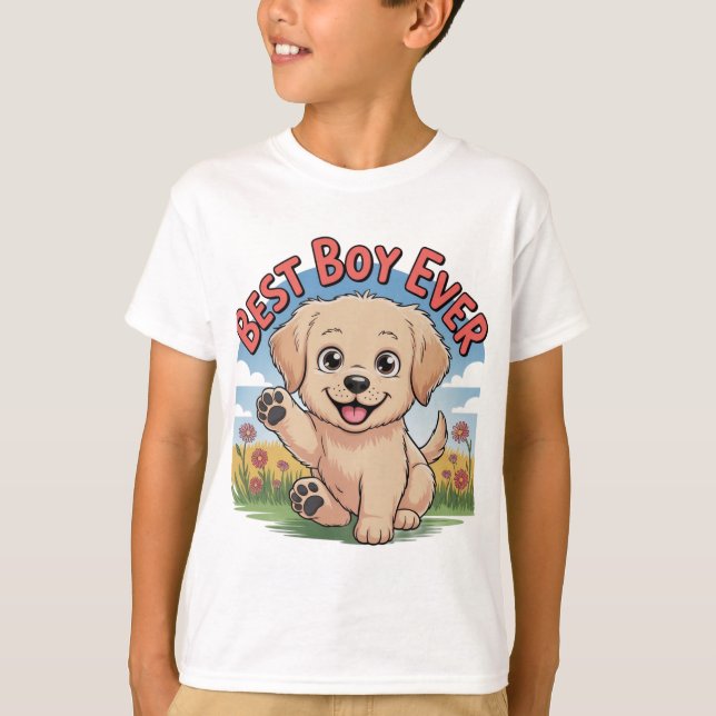 Bester Junge je Niedlich T-Shirt (Vorderseite)