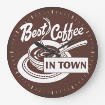 "Bester Kaffee in der Stadt" Wall Clock