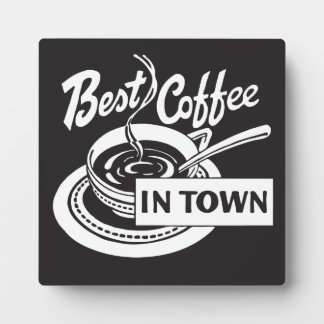 Bester Kaffee in Town White Fotoplatte