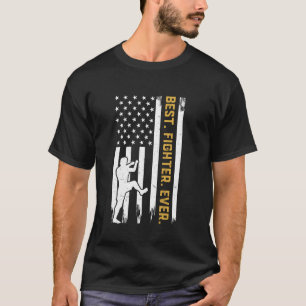 Bester Kampf je - Muay Thai US Flag Thai Boxing T-Shirt