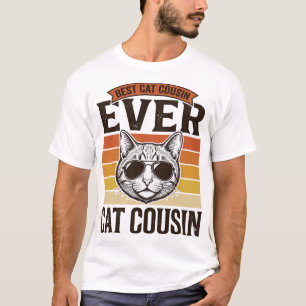 Bester Katzen-Cousin überhaupt Vintage-Katzen-Shir T-Shirt