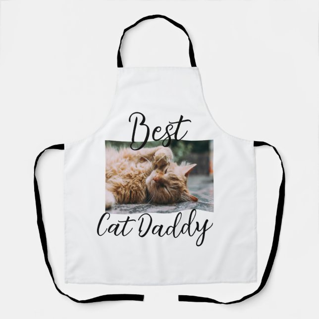 Bester Katzen-Daddy Elterntier-Foto Papa Mama einf Schürze (Vorderseite)