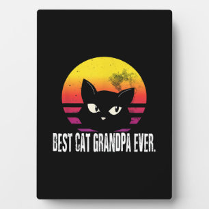 Bester Katzen-Opa Ever Retro-Geschenk für Katzen Fotoplatte