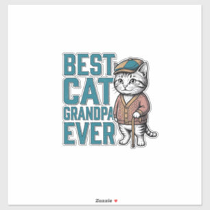 Bester Katzen-Opa Ever Vintage Katzen-Opa-Shirt De Aufkleber