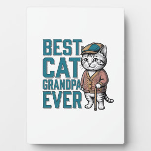 Bester Katzen-Opa Ever Vintage Katzen-Opa-Shirt De Fotoplatte