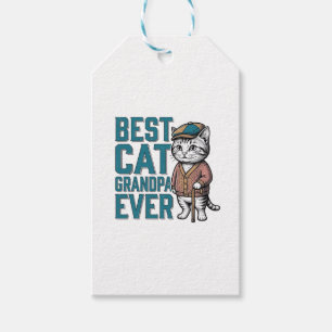 Bester Katzen-Opa Ever Vintage Katzen-Opa-Shirt De Geschenkanhänger