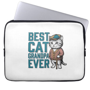 Bester Katzen-Opa Ever Vintage Katzen-Opa-Shirt De Laptopschutzhülle