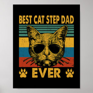 Bester Katzen-Stiefvater aller Zeiten Lustiger Kat Poster
