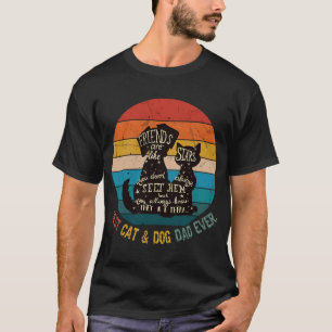 Bester Katzen- und Hundepapa überhaupt - Lustige v T-Shirt