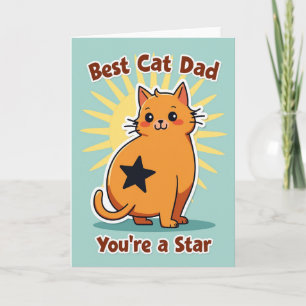 Bester Katzen-Vater-Star-Karte Karte