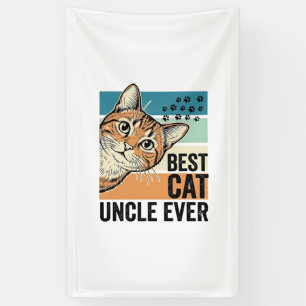 Bester Katzenonkel Aller Zeiten Vintage Katzenlieb Banner