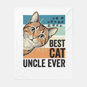 Bester Katzenonkel Aller Zeiten Vintage Katzenlieb Fleecedecke