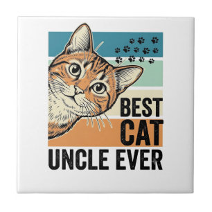 Bester Katzenonkel Aller Zeiten Vintage Katzenlieb Fliese
