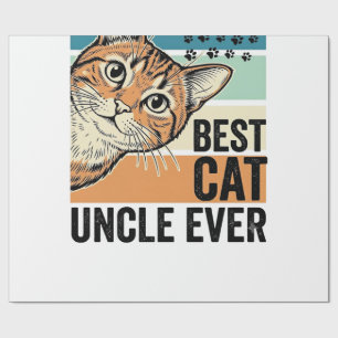 Bester Katzenonkel Aller Zeiten Vintage Katzenlieb Geschenkpapier