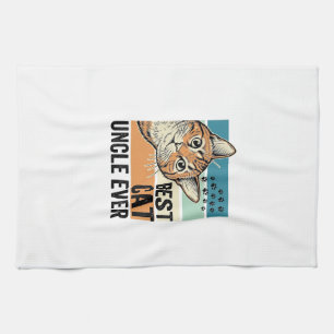 Bester Katzenonkel Aller Zeiten Vintage Katzenlieb Geschirrtuch