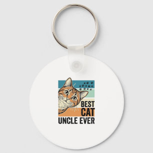 Bester Katzenonkel überhaupt Vintage Katzenliebhab Schlüsselanhänger