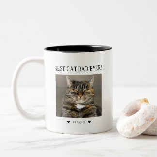 Bester Katzenpapa Aller Zeiten Individuelles Katze Zweifarbige Tasse