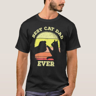 Bester Katzenpapa Aller Zeiten Süße Katze Vintage T-Shirt