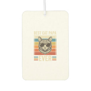 Bester Katzenpapa Aller Zeiten Vintage Katzen Shir Autolufterfrischer