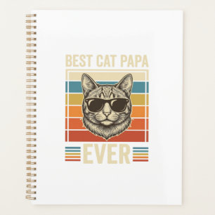 Bester Katzenpapa Aller Zeiten Vintage Katzen Shir Planer