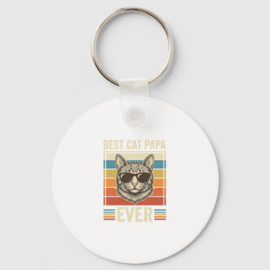 Bester Katzenpapa Aller Zeiten Vintage Katzen Shir Schlüsselanhänger