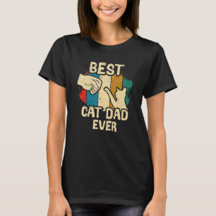Bester Katzenpapa Aller Zeiten Vintage Katzenvater T-Shirt