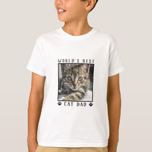 Bester Katzenpapa der Welt Haustier-Foto Pfotenabd T-Shirt