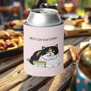 Bester Katzenpapa verwöhnte Dreifarben-Katze zum V Dosenkühler