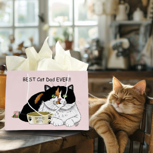 Bester Katzenpapa verwöhnte Dreifarbenkatze Vatert Große Geschenktüte