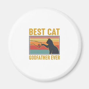 Bester Katzenpate Ever Vintage Katze Vektor Design Magnet