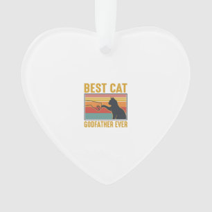 Bester Katzenpate Ever Vintage Katze Vektor Design Ornament