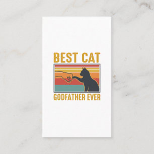 Bester Katzenpate Ever Vintage Katze Vektor Design Visitenkarte