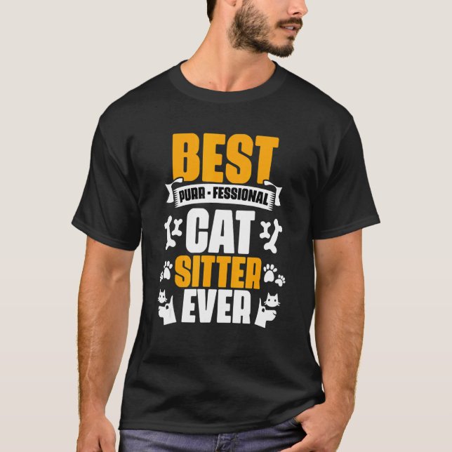 Bester Katzensitter Aller Zeiten   Professionelle  T-Shirt (Vorderseite)