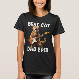 Bester Katzenvater Aller Katzen, die Gitarre spiel T-Shirt