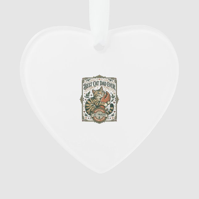 Bester Katzenvater Aller Katzenmutter Vater Eltern Ornament (Vorderseite)