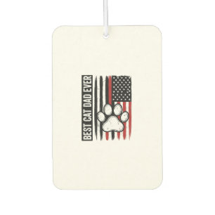Bester Katzenvater Aller Patriotischer Pfoten-Flag Autolufterfrischer