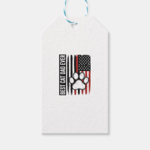 Bester Katzenvater Aller Patriotischer Pfoten-Flag Geschenkanhänger