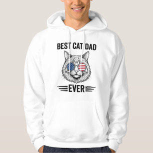 Bester Katzenvater Aller Patriotischer Vintage Kat Hoodie