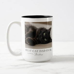 Bester Katzenvater Aller Zeiten Foto-Tasse  Zweifarbige Tasse