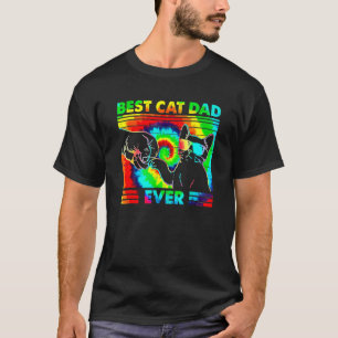 Bester Katzenvater Aller Zeiten Ie Haarfarbe Katz T-Shirt