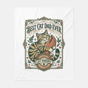 Bester Katzenvater Aller Zeiten Katzenmutter Vater Fleecedecke