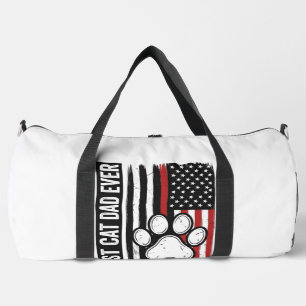 Bester Katzenvater aller Zeiten Patriotisches Pfot Duffle Bag