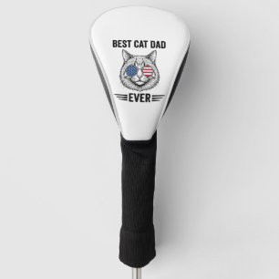 Bester Katzenvater Aller Zeiten Patriotisches Vint Golf Headcover