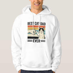 Bester Katzenvater aller Zeiten Retro-Katze Fausts Hoodie