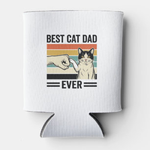 Bester Katzenvater Aller Zeiten Retro Katzen Faust Dosenkühler