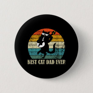 BESTER KATZENVATER ALLER ZEITEN RETRO VINTAGE BUTTON