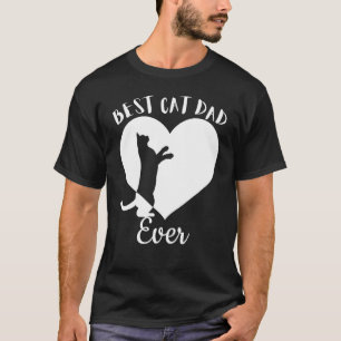 Bester Katzenvater Aller Zeiten Süße Schwarze Katz T-Shirt
